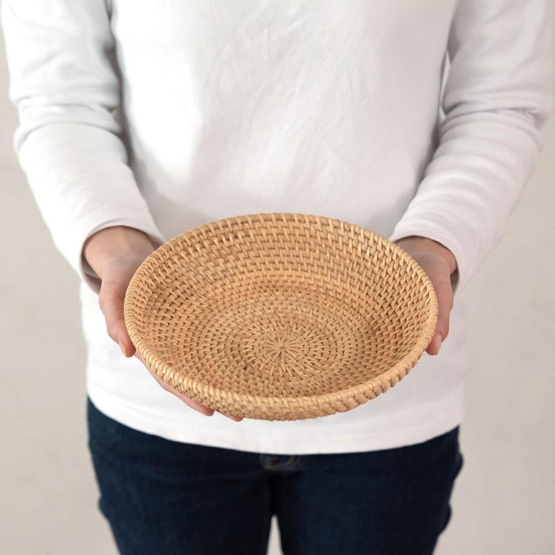 バスケット ラタン製 ボウル Mサイズ かご カゴ 収納 トレー トレイ フルーツバスケット キッチン雑貨 キッチン小物 お菓子入れ おしゃれ 13825 | ELEMENTS（インテリア） | 02