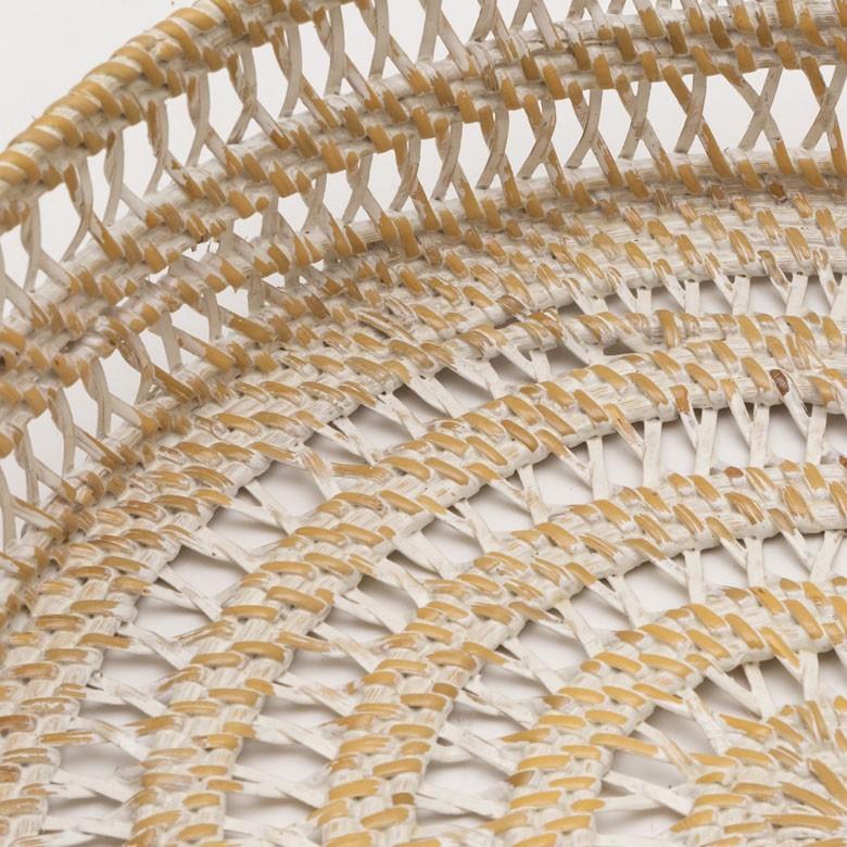 トレイ ラタン製 円形 かごバスケット デコレーショントレイ フルーツバスケット 小物収納 かご 小物入れ 籐 アジアン雑貨 13827 | ELEMENTS（インテリア） | 15