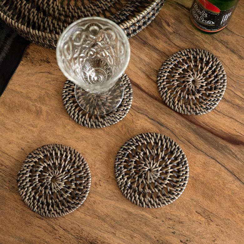 コースター おしゃれ 丸型 ラウンド ナチュラル モダン アジアン 1枚 キッチン用品 テーブルウェア シンプル 13829 | ブランド登録なし | 16