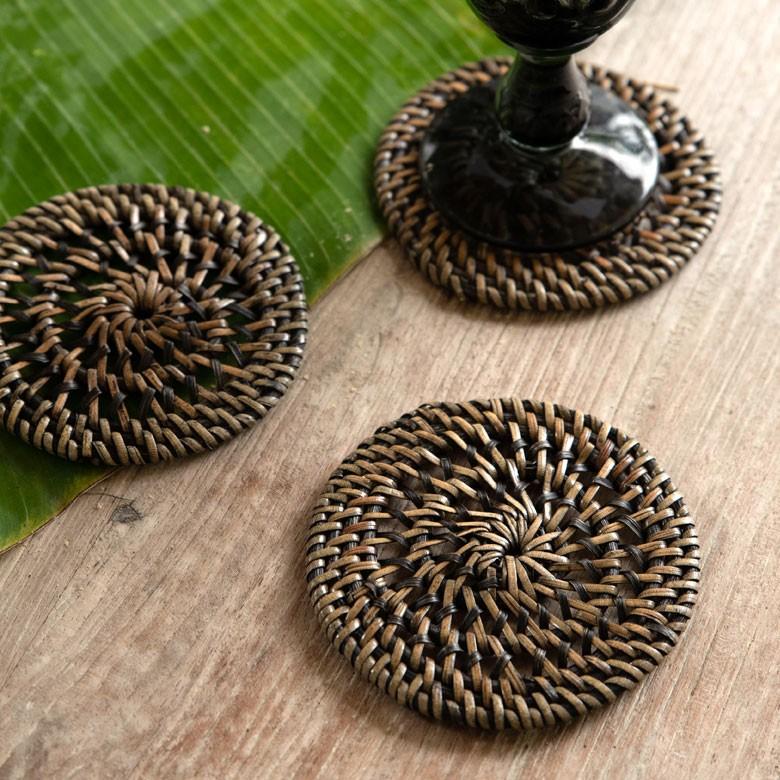 コースター おしゃれ 丸型 ラウンド ナチュラル モダン アジアン 1枚 キッチン用品 テーブルウェア シンプル 13829 | ブランド登録なし | 04