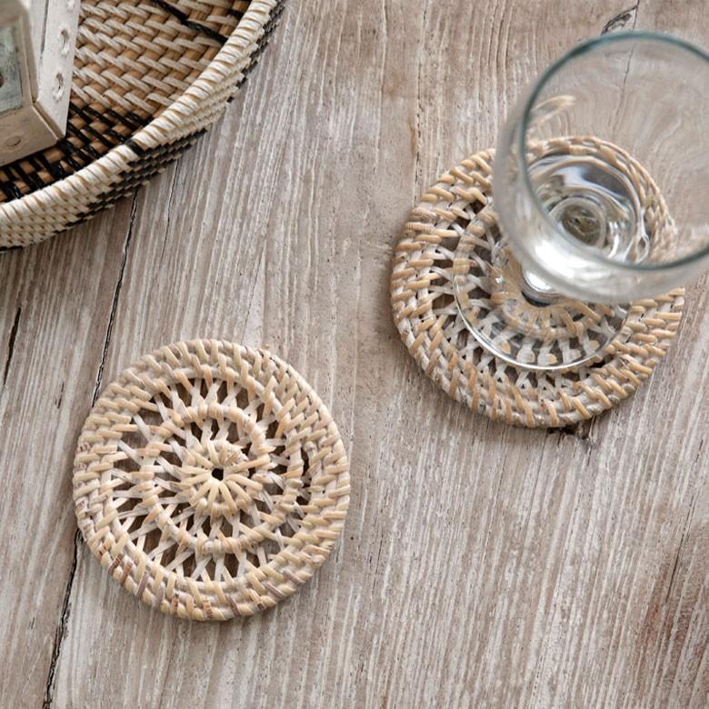 コースター おしゃれ 丸型 ラウンド ナチュラル モダン アジアン 1枚 キッチン用品 テーブルウェア シンプル 13829 | ブランド登録なし | 05