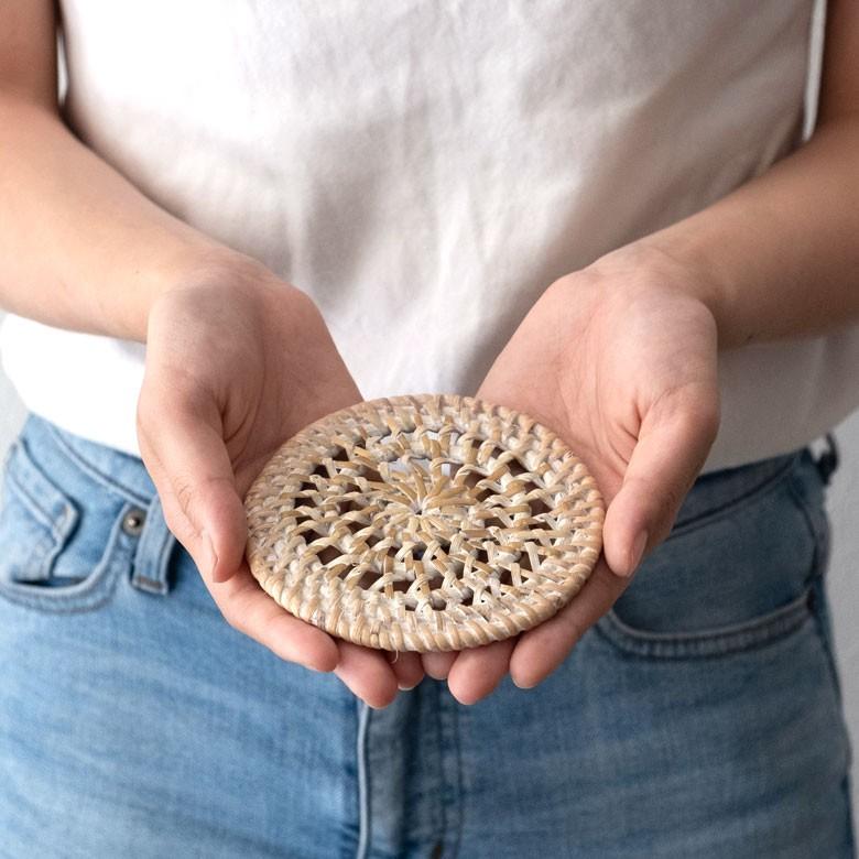コースター おしゃれ 丸型 ラウンド ナチュラル モダン アジアン 1枚 キッチン用品 テーブルウェア シンプル 13829 | ブランド登録なし | 06