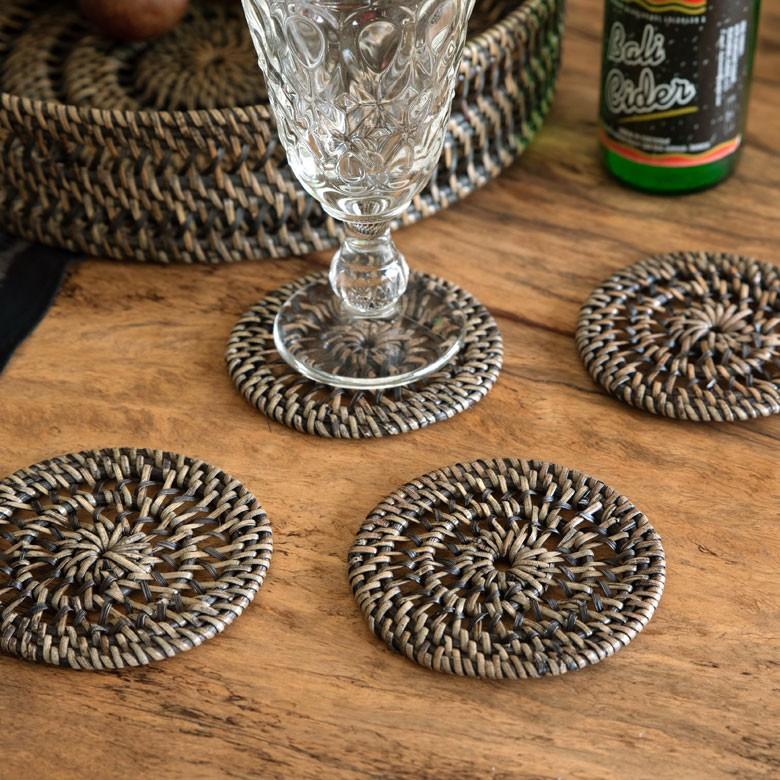 コースター おしゃれ 丸型 ラウンド ナチュラル モダン アジアン 1枚 キッチン用品 テーブルウェア シンプル 13829 | ブランド登録なし | 07