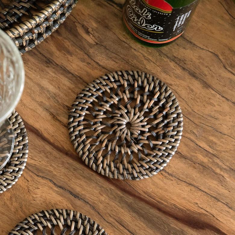 コースター おしゃれ 丸型 ラウンド ナチュラル モダン アジアン 1枚 キッチン用品 テーブルウェア シンプル 13829 | ブランド登録なし | 09