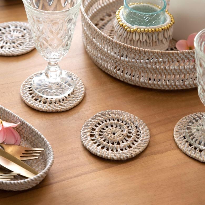 コースター おしゃれ 丸型 ラウンド ナチュラル モダン アジアン 1枚 キッチン用品 テーブルウェア シンプル 13829 | ブランド登録なし | 10