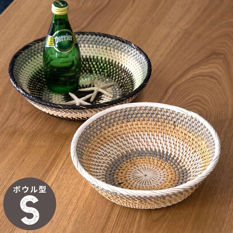バスケット かご ラタン ウォールデコレーション Sサイズ ボウル 小物入れ 収納 バリ雑貨 アジアン ラウンド 丸型 ナチュラル おしゃれ 13830 | ブランド登録なし