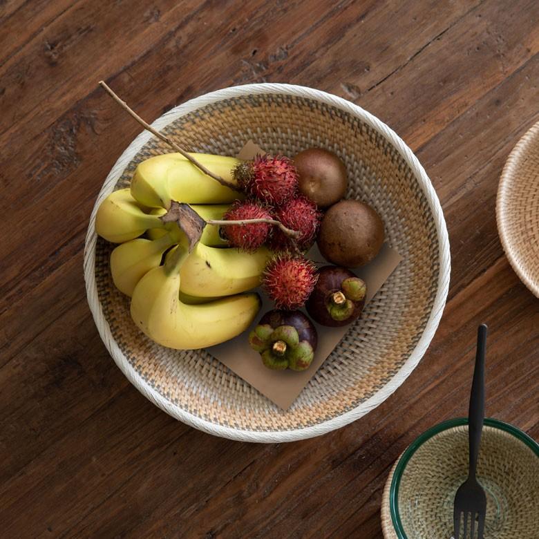 バスケット かご ラタン ウォールデコレーション Sサイズ ボウル 小物入れ 収納 バリ雑貨 アジアン ラウンド 丸型 ナチュラル おしゃれ 13830 | ブランド登録なし | 19