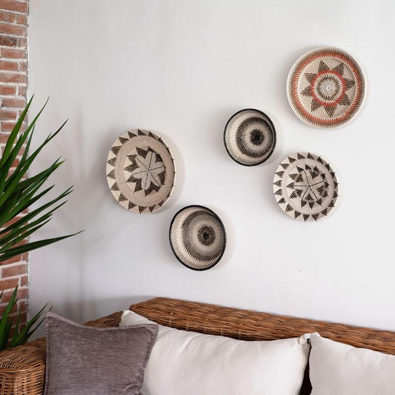 バスケット かご ラタン ウォールデコレーション Mサイズ ボウル 小物入れ 収納 バリ雑貨 アジアン ラウンド 丸型 ナチュラル おしゃれ 13831 | ブランド登録なし | 13