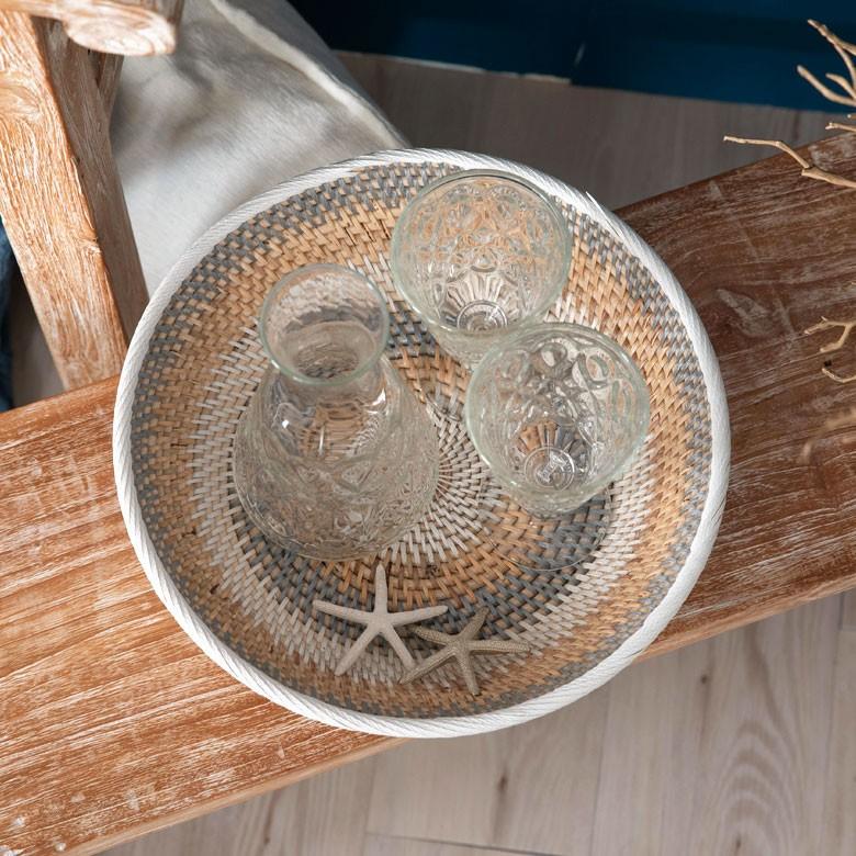 バスケット かご ラタン ウォールデコレーション Mサイズ ボウル 小物入れ 収納 バリ雑貨 アジアン ラウンド 丸型 ナチュラル おしゃれ 13831 | ブランド登録なし | 16