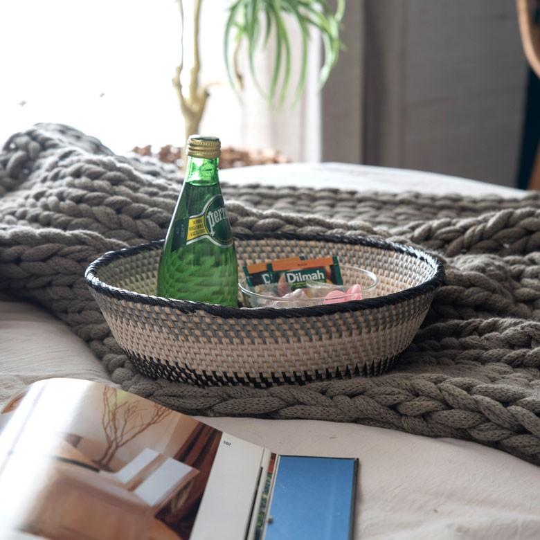 バスケット かご ラタン ウォールデコレーション Mサイズ ボウル 小物入れ 収納 バリ雑貨 アジアン ラウンド 丸型 ナチュラル おしゃれ 13831 | ブランド登録なし | 18