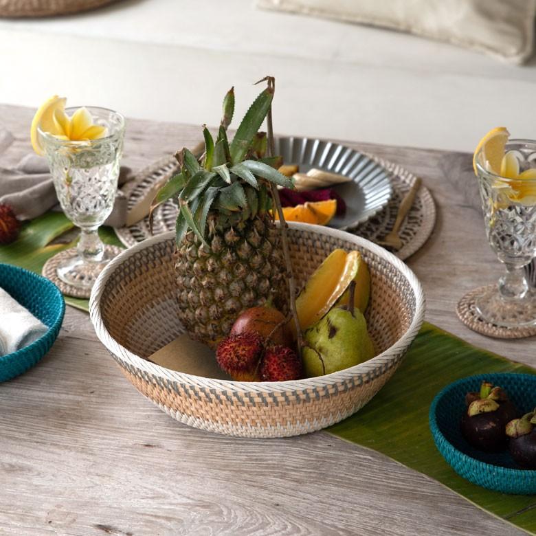 バスケット かご ラタン ウォールデコレーション Mサイズ ボウル 小物入れ 収納 バリ雑貨 アジアン ラウンド 丸型 ナチュラル おしゃれ 13831 | ブランド登録なし | 19