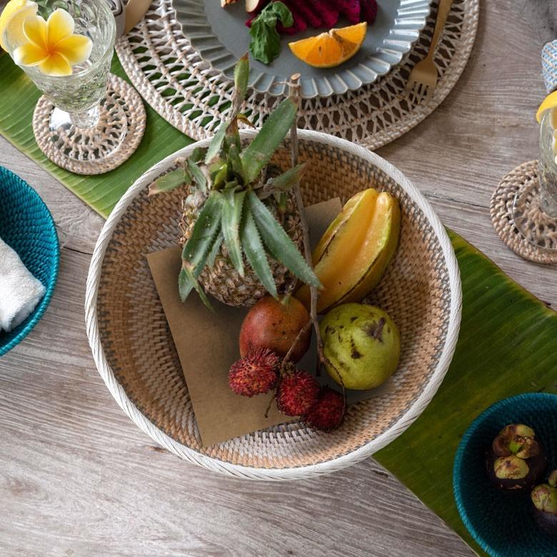 バスケット かご ラタン ウォールデコレーション Mサイズ ボウル 小物入れ 収納 バリ雑貨 アジアン ラウンド 丸型 ナチュラル おしゃれ 13831 | ブランド登録なし | 07