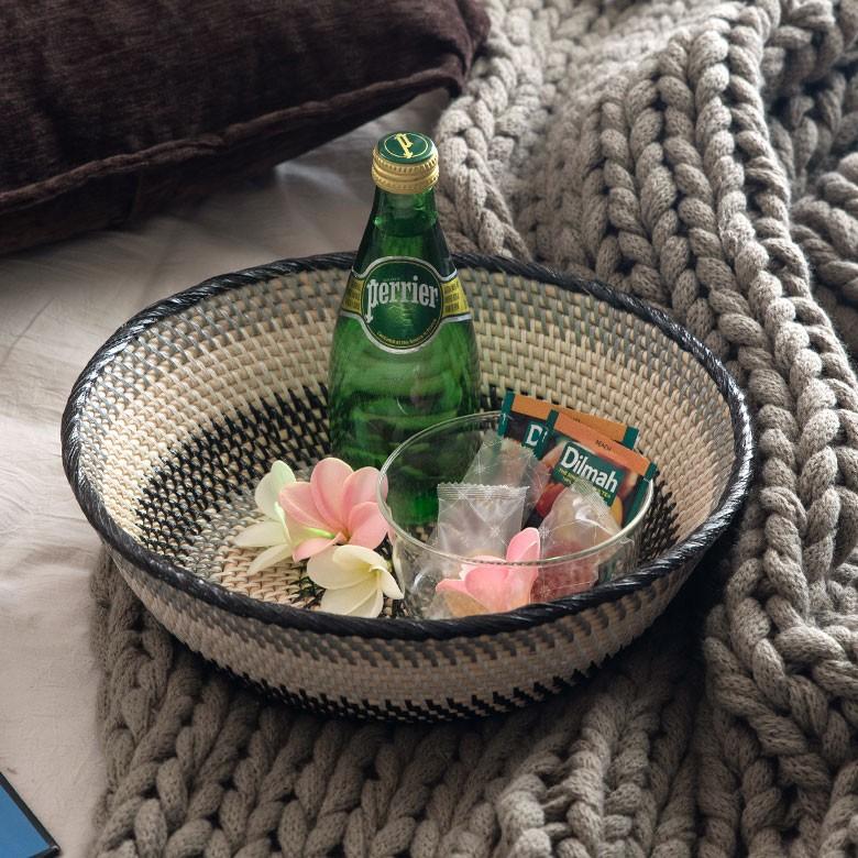 バスケット かご ラタン ウォールデコレーション Mサイズ ボウル 小物入れ 収納 バリ雑貨 アジアン ラウンド 丸型 ナチュラル おしゃれ 13831 | ブランド登録なし | 08