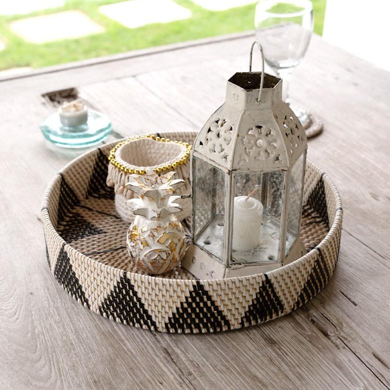 トレー ラウンドトレイ デコレーショントレイ ラタン製 籐 果物かご 丸型 小物入れ 収納 バリ雑貨 おしゃれ アジアン 13832 | ブランド登録なし | 12