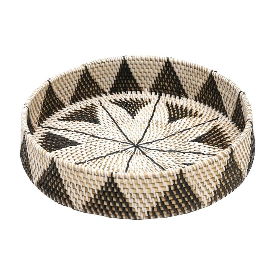 トレー ラウンドトレイ デコレーショントレイ ラタン製 籐 果物かご 丸型 小物入れ 収納 バリ雑貨 おしゃれ アジアン 13832 | ブランド登録なし | 15