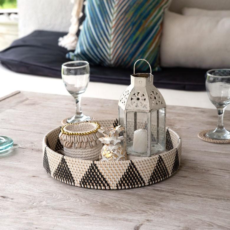 トレー ラウンドトレイ デコレーショントレイ ラタン製 籐 果物かご 丸型 小物入れ 収納 バリ雑貨 おしゃれ アジアン 13832 | ブランド登録なし | 02