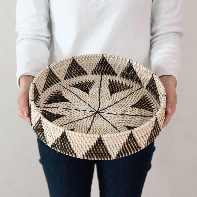 トレー ラウンドトレイ デコレーショントレイ ラタン製 籐 果物かご 丸型 小物入れ 収納 バリ雑貨 おしゃれ アジアン 13832 | ブランド登録なし | 03