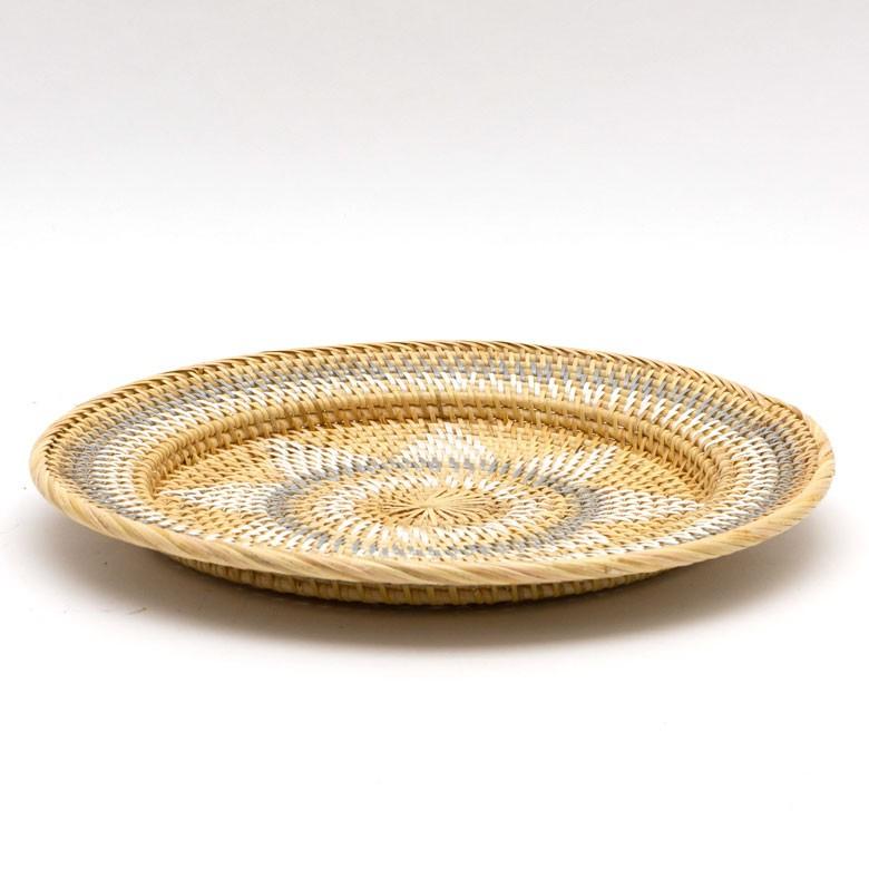ウォールデコレーション トレイ トレー 35cm バスケット かご ラタン バリ雑貨 アジアン 円形 ナチュラル おしゃれ 紐付き 13833 | ブランド登録なし | 14