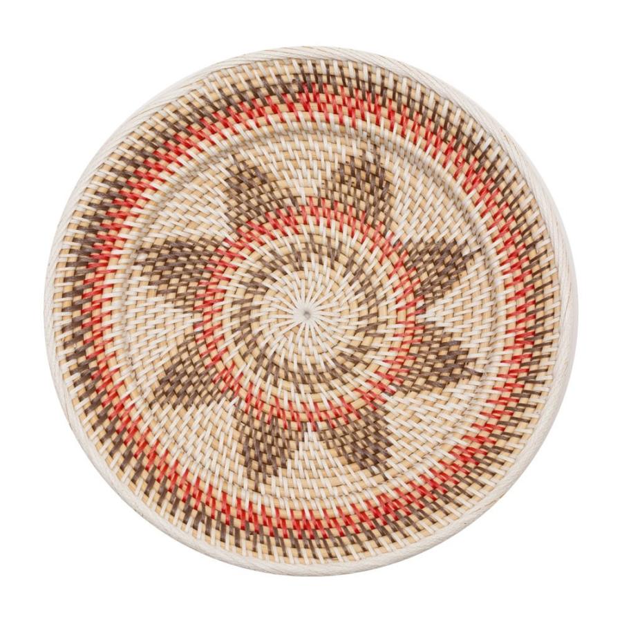 ウォールデコレーション トレイ トレー 35cm バスケット かご ラタン バリ雑貨 アジアン 円形 ナチュラル おしゃれ 紐付き 13833 | ブランド登録なし | 21