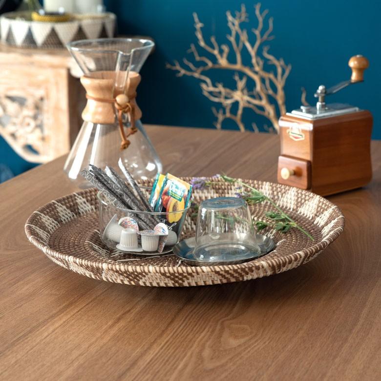 ウォールデコレーション トレイ トレー Lサイズ ラタン バスケット バリ雑貨 アジアン ウォールプレート 円形 おしゃれ 紐付き 13835 | ブランド登録なし | 19