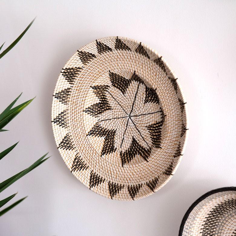 ウォールデコレーション トレイ トレー Lサイズ ラタン バスケット バリ雑貨 アジアン ウォールプレート 円形 おしゃれ 紐付き 13835 | ブランド登録なし | 08