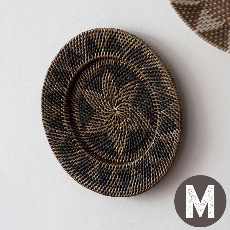 ウォールデコレーション ウォールプレート 壁飾り Mサイズ トレイ トレー ラタン バスケット バリ雑貨 アジアン 円形 おしゃれ 紐付き 13836 | ブランド登録なし