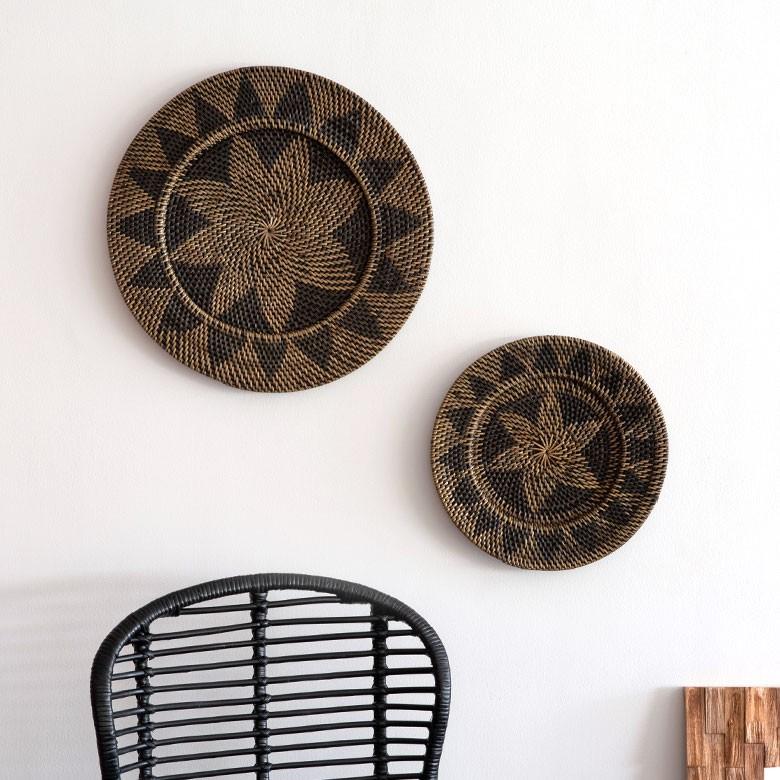 ウォールデコレーション ウォールプレート 壁飾り Mサイズ トレイ トレー ラタン バスケット バリ雑貨 アジアン 円形 おしゃれ 紐付き 13836 | ブランド登録なし | 11