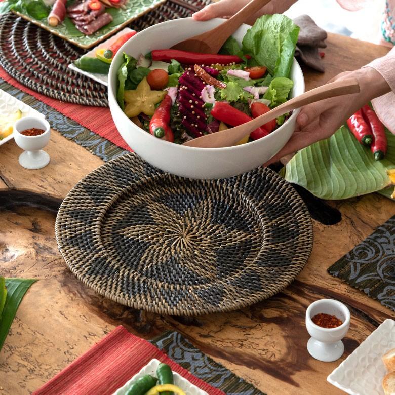 ウォールデコレーション ウォールプレート 壁飾り Mサイズ トレイ トレー ラタン バスケット バリ雑貨 アジアン 円形 おしゃれ 紐付き 13836 | ブランド登録なし | 02