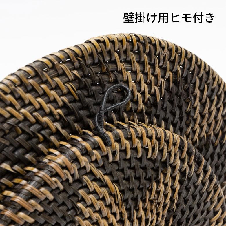 ウォールデコレーション ウォールプレート 壁飾り Lサイズ トレイ トレー ラタン バスケット バリ雑貨 アジアン 円形 おしゃれ 紐付き 13837 | ブランド登録なし | 04