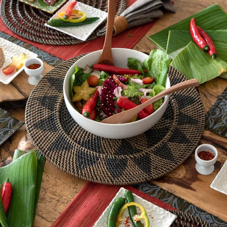 ウォールデコレーション ウォールプレート 壁飾り Lサイズ トレイ トレー ラタン バスケット バリ雑貨 アジアン 円形 おしゃれ 紐付き 13837 | ブランド登録なし | 09