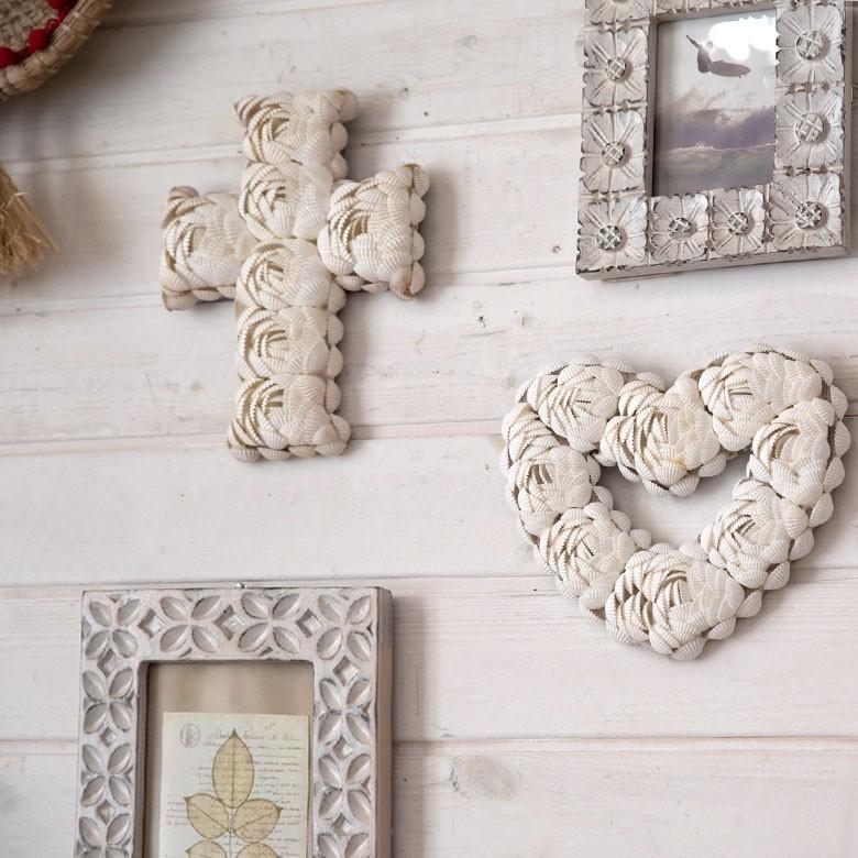 インテリア雑貨 アジアン雑貨 バリ おしゃれ シェル 貝殻 BOHOスタイル ディスプレイ クロス 天然 オーナメントフック付き ホワイト 飾り 壁飾り 13840 | ブランド登録なし | 14