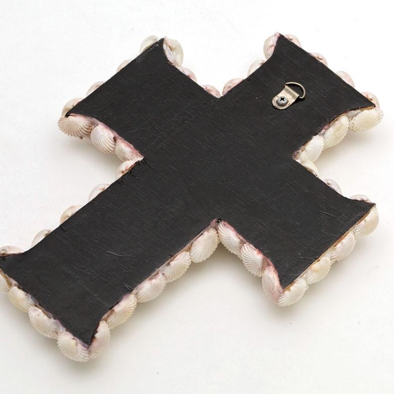 インテリア雑貨 アジアン雑貨 バリ おしゃれ シェル 貝殻 BOHOスタイル ディスプレイ クロス 天然 オーナメントフック付き ホワイト 飾り 壁飾り 13840 | ブランド登録なし | 05