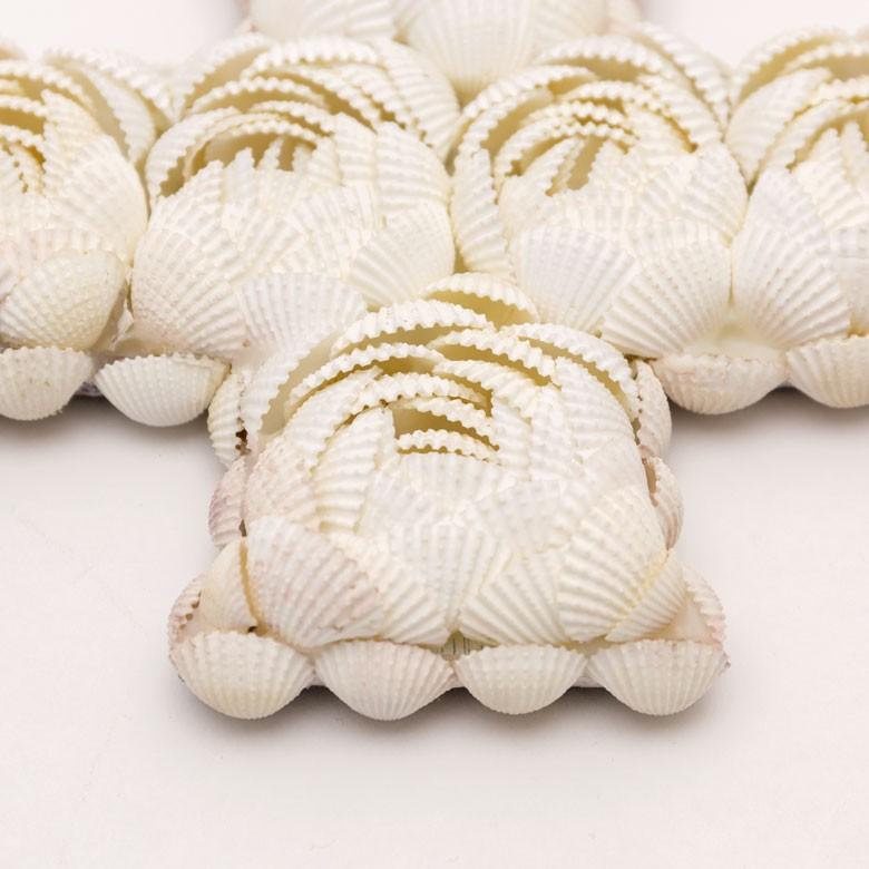 インテリア雑貨 アジアン雑貨 バリ おしゃれ シェル 貝殻 BOHOスタイル ディスプレイ クロス 天然 オーナメントフック付き ホワイト 飾り 壁飾り 13840 | ブランド登録なし | 06