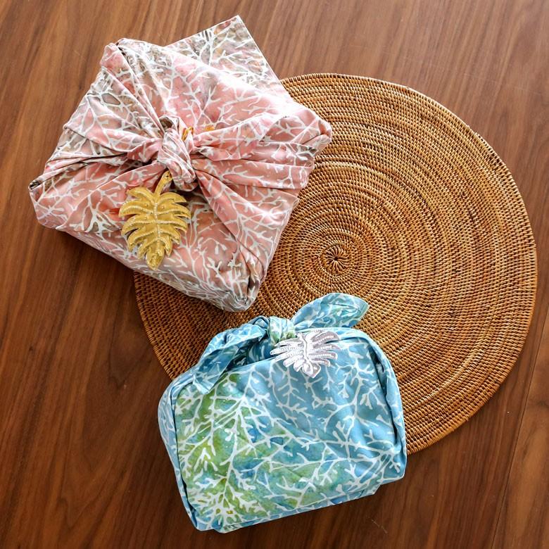 風呂敷 二巾 バティック 布 さらさ 更紗 インドネシア バリ 約70×70 手