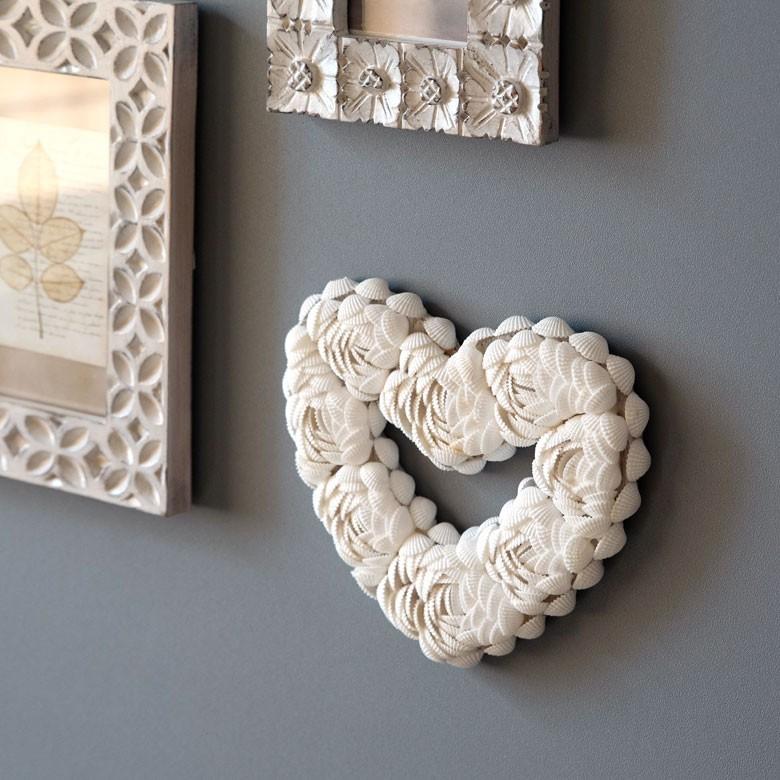 インテリア雑貨 リース ハート アジアン雑貨 バリ シェル BOHOスタイル ディスプレイ 天然 オーナメント 吊り紐付き ホワイト ゴールド ブラック 飾り 1384 | ブランド登録なし | 14