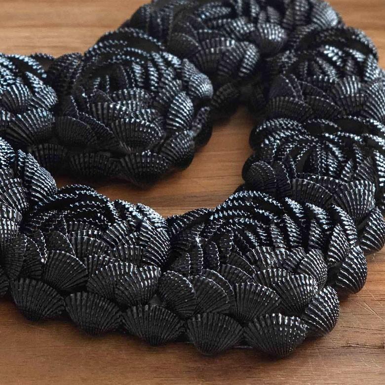 インテリア雑貨 リース ハート アジアン雑貨 バリ シェル BOHOスタイル ディスプレイ 天然 オーナメント 吊り紐付き ホワイト ゴールド ブラック 飾り 1384 | ブランド登録なし | 10