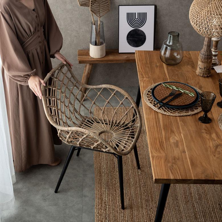 ヴィンテージ ラタン アイアン 折り畳み チェア 椅子 籐 鉄 アウトドア