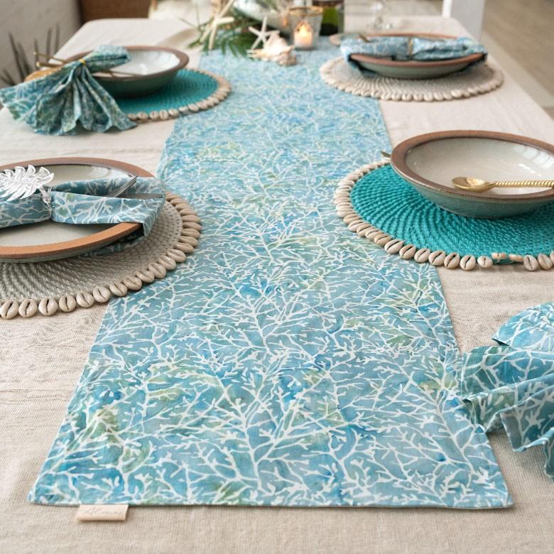 テーブルランナー バティック 布 さらさ 更紗 インドネシア バリ 約35×143 テーブル クロス ライナー 手染め ろうけつ染め マルチクロス タペストリー 13851 | ブランド登録なし | 20