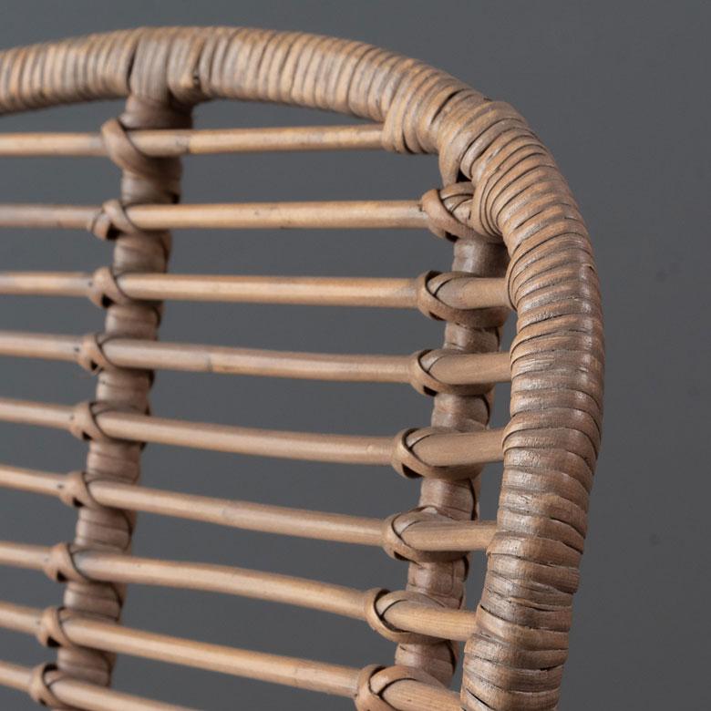 チェア イス ラタン 籐 シンプル アイアン 一人掛け 肘なし 背もたれ付き 格子状 ブラック ベージュ アジアン家具 モダン 13860-mt | ELEMENTS（インテリア） | 05