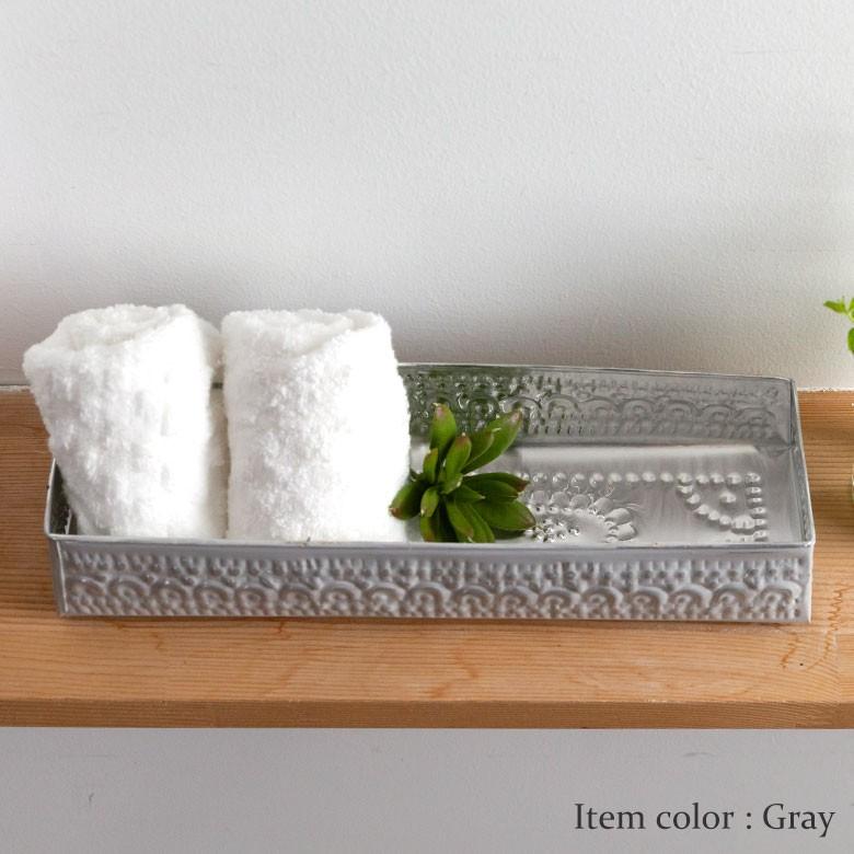 小物入れ 蓋つき アルミ製 収納 カトラリーケース ペンケース 長方形 型押し アジアン おしゃれ BOX 収納ケース 13861 | ブランド登録なし | 16