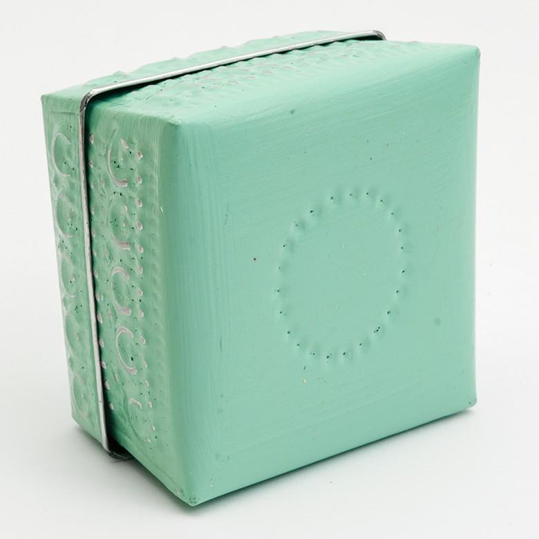 小物入れ 蓋つき アルミ製 収納 アクセサリーケース ジュエリーケース 正方形 型押し アジアン おしゃれ BOX 収納ケース 幅約11cm 13862 | ブランド登録なし | 14