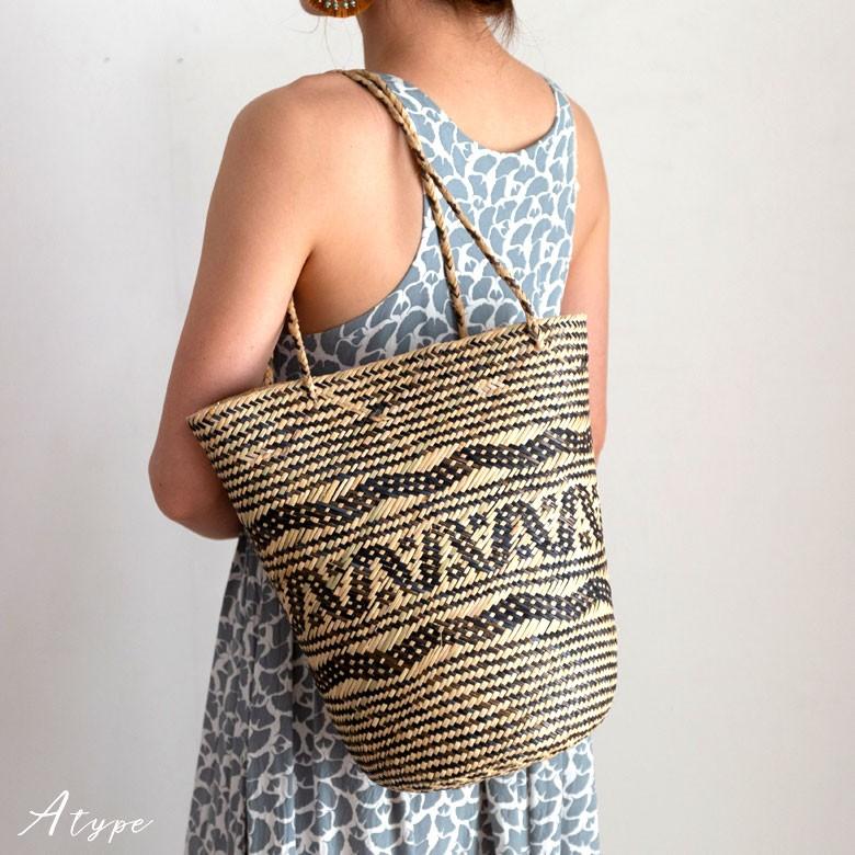 かごバッグ トート カリマンタンバッグ 筒形 ラタン製 アジアン ビーチ リゾート 夏 ショルダー おしゃれ 13863 | ブランド登録なし | 05