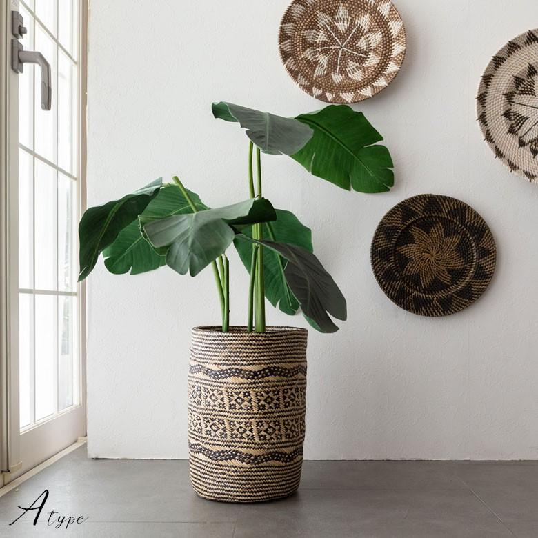 プランターカバー 鉢カバー プランツバスケット 植木鉢カバー 筒形 ラタン製 アジアン バスケット 収納 かご おしゃれ 13864 | ブランド登録なし | 17