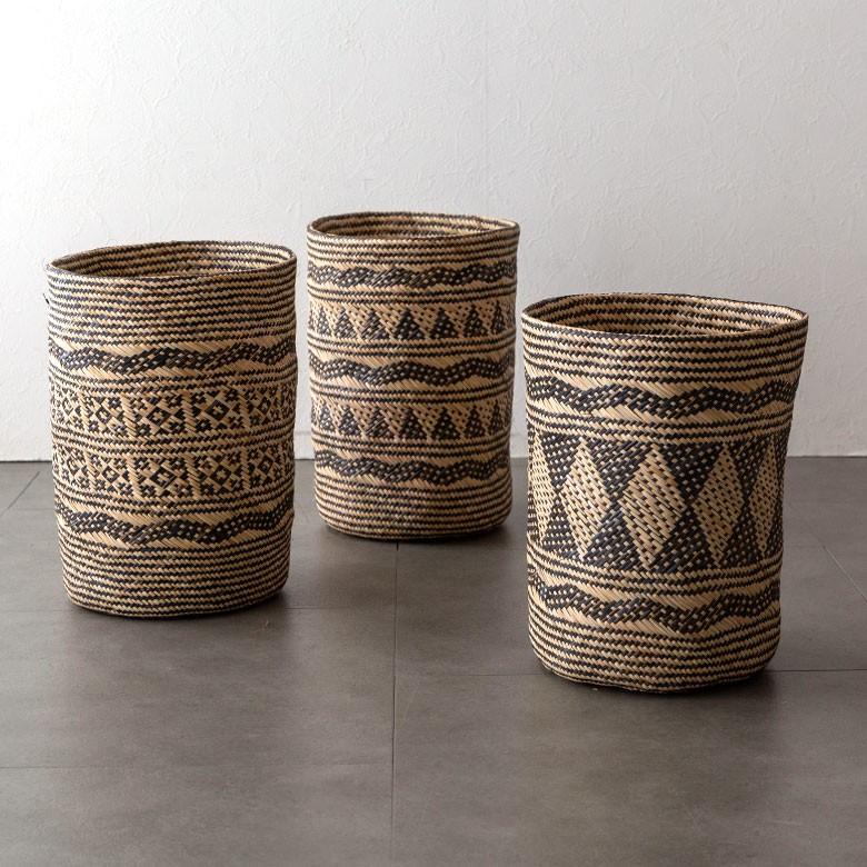 プランターカバー 鉢カバー プランツバスケット 植木鉢カバー 筒形 ラタン製 アジアン バスケット 収納 かご おしゃれ 13864 | ブランド登録なし | 21