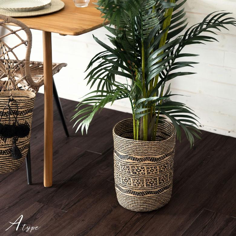プランターカバー 鉢カバー プランツバスケット 植木鉢カバー 筒形 ラタン製 アジアン バスケット 収納 かご おしゃれ 13864 | ブランド登録なし | 07