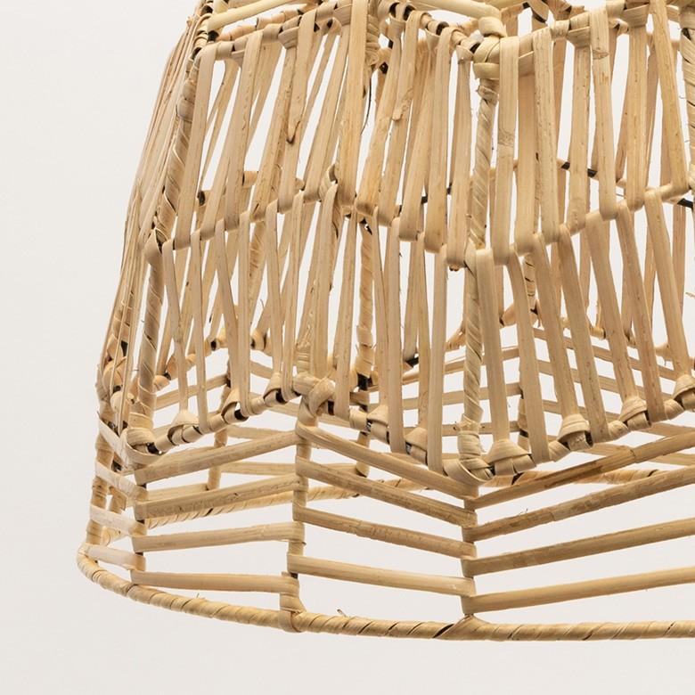 ペンダントランプ ランプシェード 照明 吊り下げ ラタン製 籐 直径約35cm アジアン バリ雑貨 天井照明 おしゃれ ライト 13866 | ブランド登録なし | 01