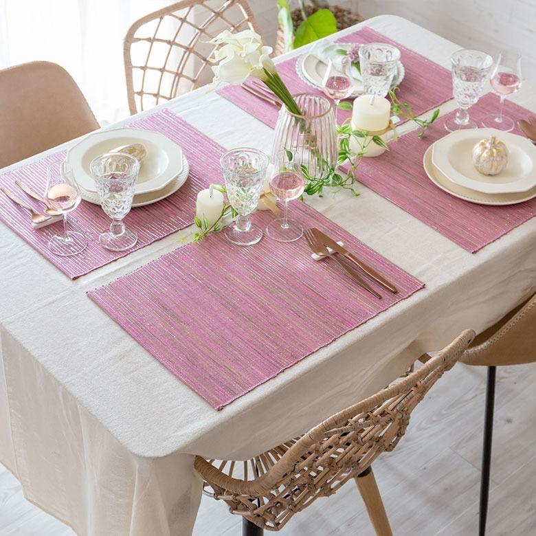 ランチョンマット ウォーターヒヤシンス コットン メタリック カラー W48cm テーブルコーディネート アジアン 1386 | ELEMENTS（インテリア） | 20