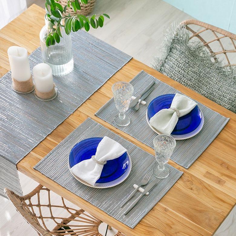 ランチョンマット ウォーターヒヤシンス コットン メタリック カラー W48cm テーブルコーディネート アジアン 1386 | ELEMENTS（インテリア） | 09