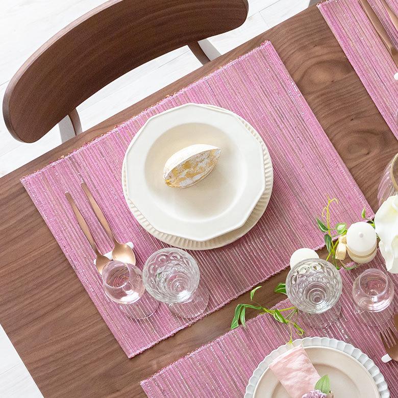 ランチョンマット ウォーターヒヤシンス コットン メタリック カラー W48cm テーブルコーディネート アジアン 1386 | ELEMENTS（インテリア） | 10