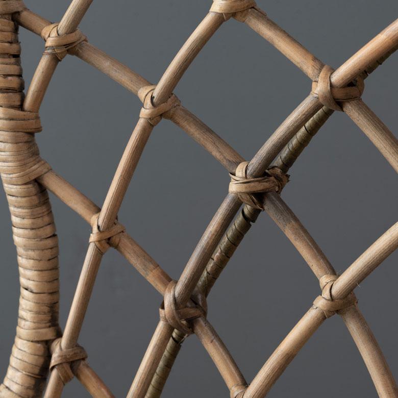 チェア イス ラタン 籐 シンプル アイアン 一人掛け 肘なし 背もたれ付き メッシュ状 ブラック ベージュ アジアン家具 モダン 13870-mt | ELEMENTS（インテリア） | 16